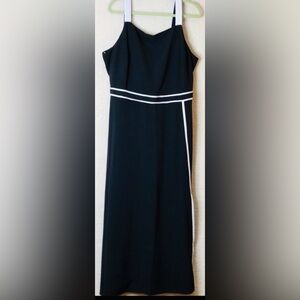 Glamour X Lane Bryant Black White Stripe Maxi Dress/Gown, Sz 20!